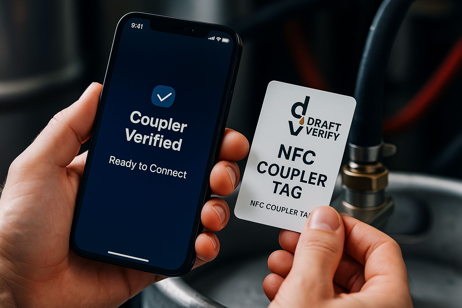 DraftVerify app verifying a non-alcoholic keg connection
